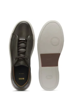 Gary Sneakers aus gebürstetem Leder mit elastischen Schnürsenkeln