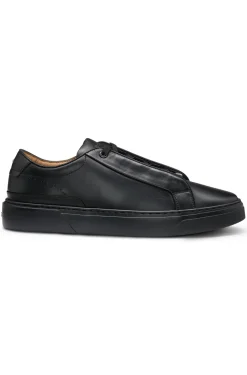 Gary Sneakers aus gebürstetem Leder mit elastischen Schnürsenkeln