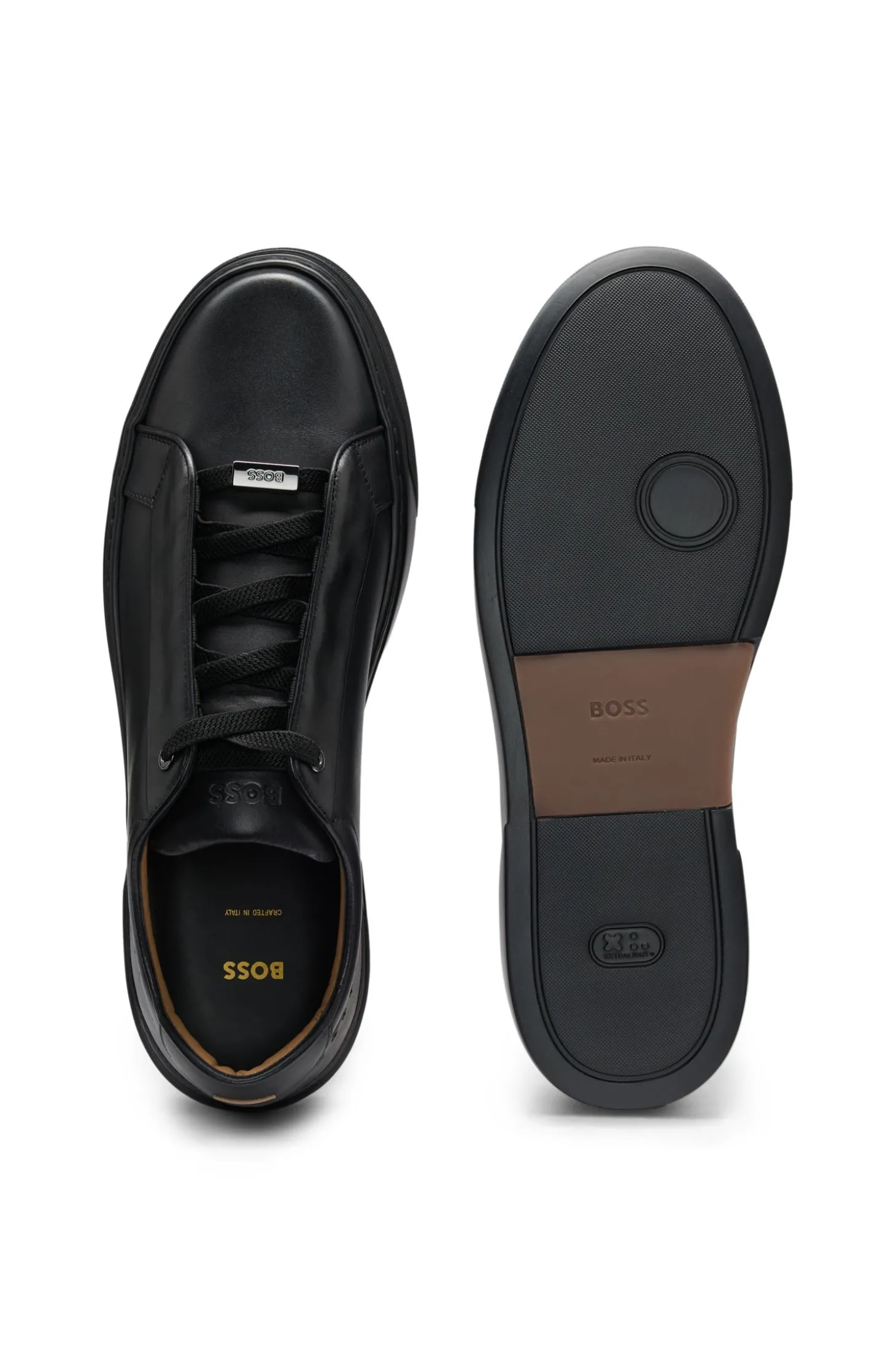 Gary Sneakers aus gebürstetem Leder mit elastischen Schnürsenkeln
