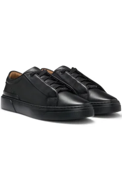 Gary Sneakers aus gebürstetem Leder mit elastischen Schnürsenkeln