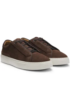 Gary Sneakers aus Veloursleder mit elastischem Schnürsystem