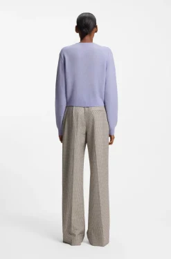 Geknöpfter Cardigan mit tonaler Logo-Stickerei