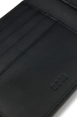 Geldbörse aus Leder mit Logo-Schriftzug