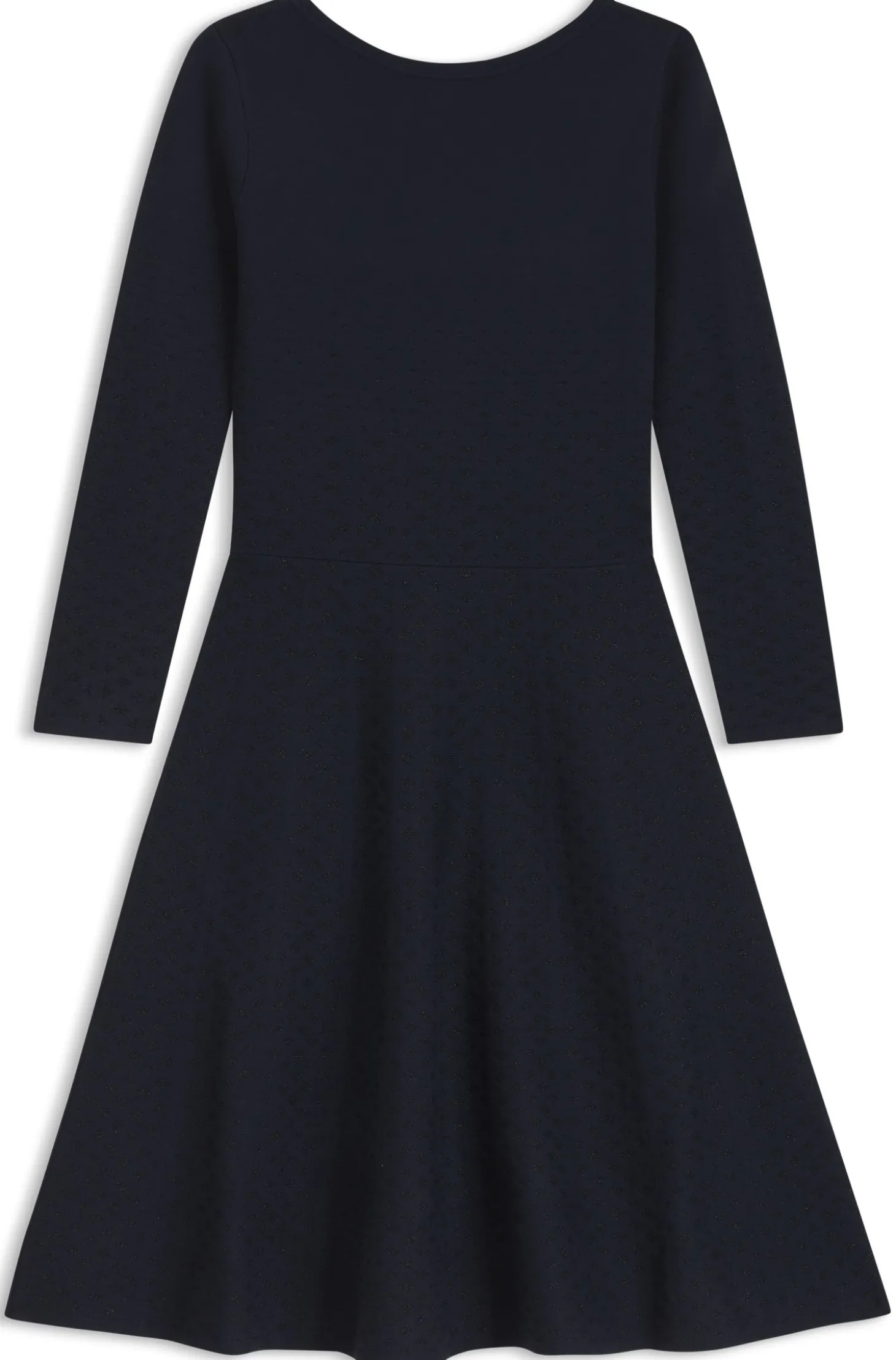 Gemustertes Kleid aus Stretch-Strick mit U-Boot-Ausschnitt