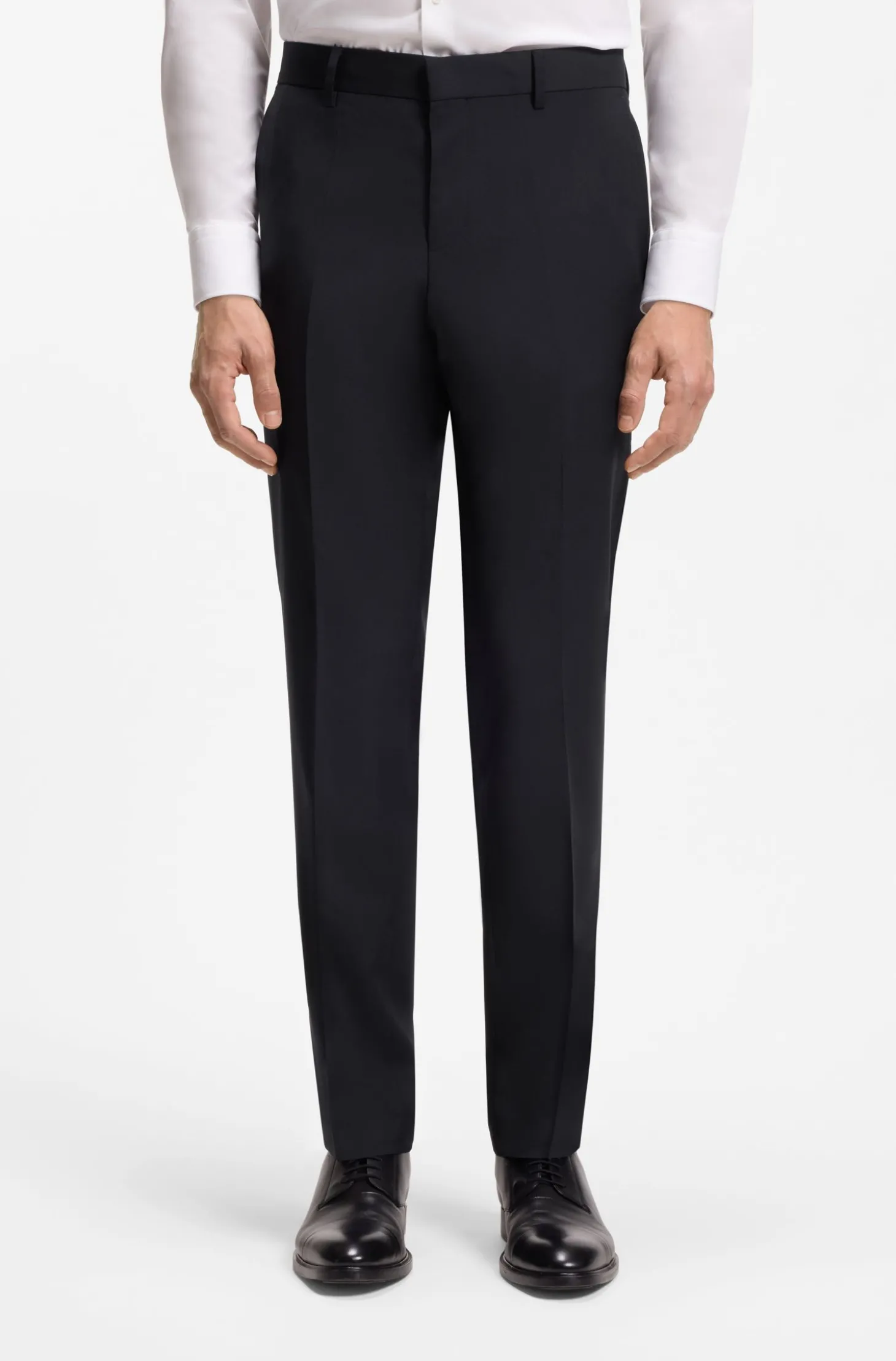 Gemusterte Slim-Fit Hose aus Schurwolle