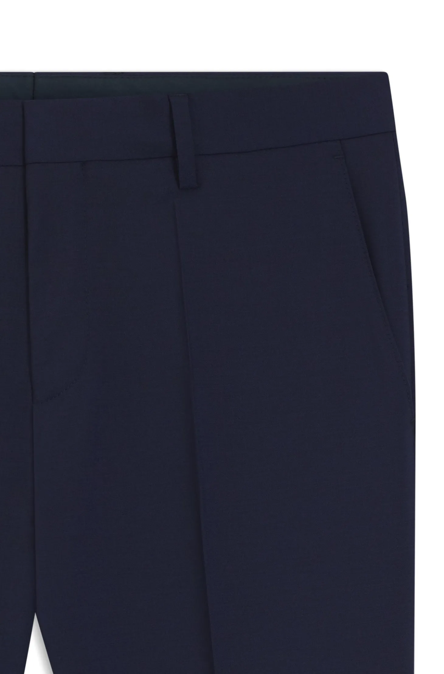 Gemusterte Slim-Fit Hose aus Schurwolle