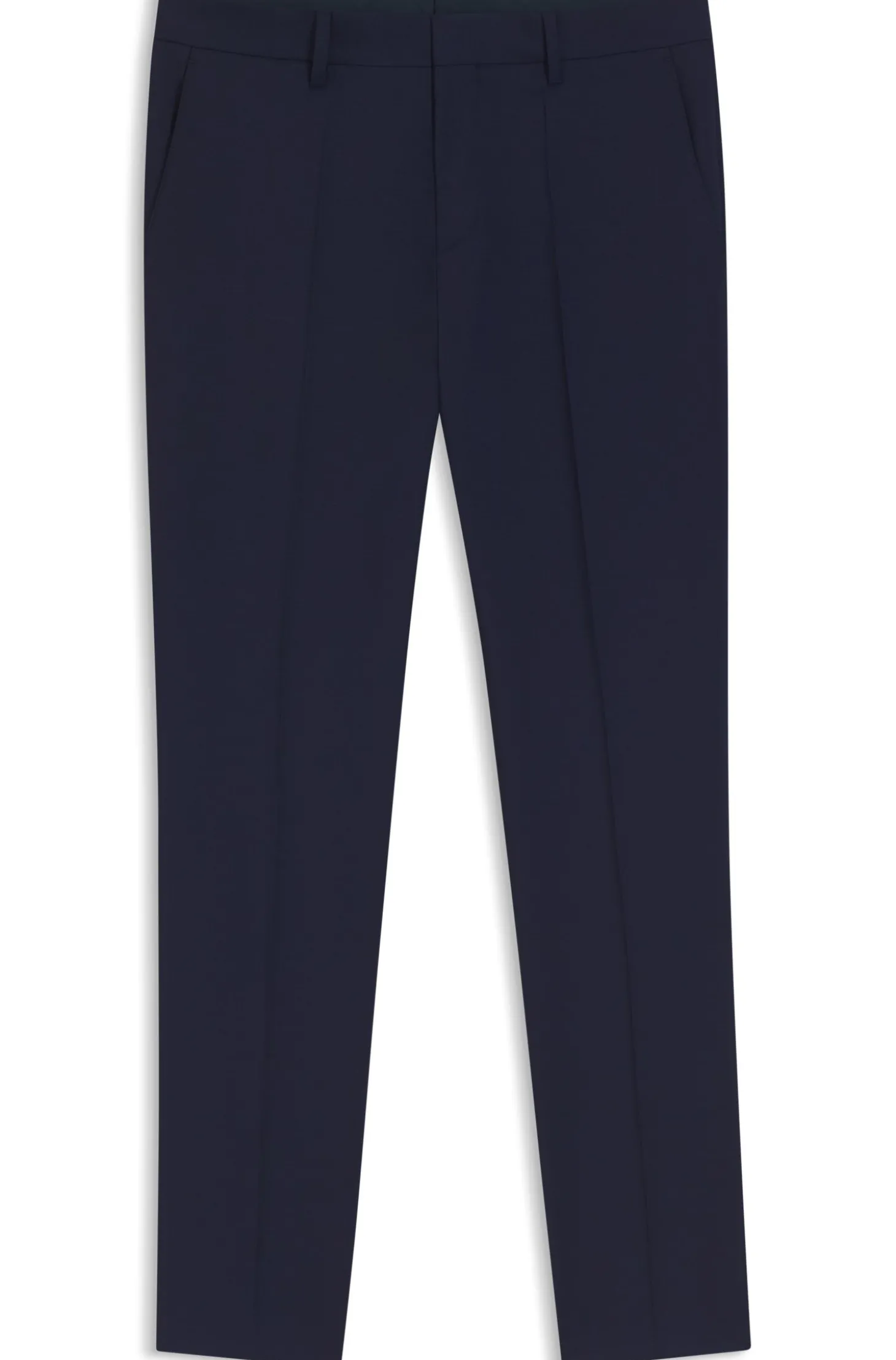 Gemusterte Slim-Fit Hose aus Schurwolle