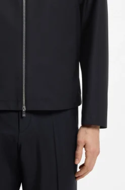 Gemusterte Slim-Fit Jacke aus elastischer Wolle