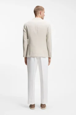 Gemustertes Slim-Fit Sakko aus Baumwoll-Mix