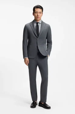 Gemustertes Slim-Fit Sakko aus Stretch-Gewebe