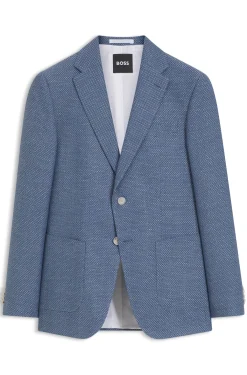 Gemustertes Slim-Fit Sakko aus Schurwoll-Mix
