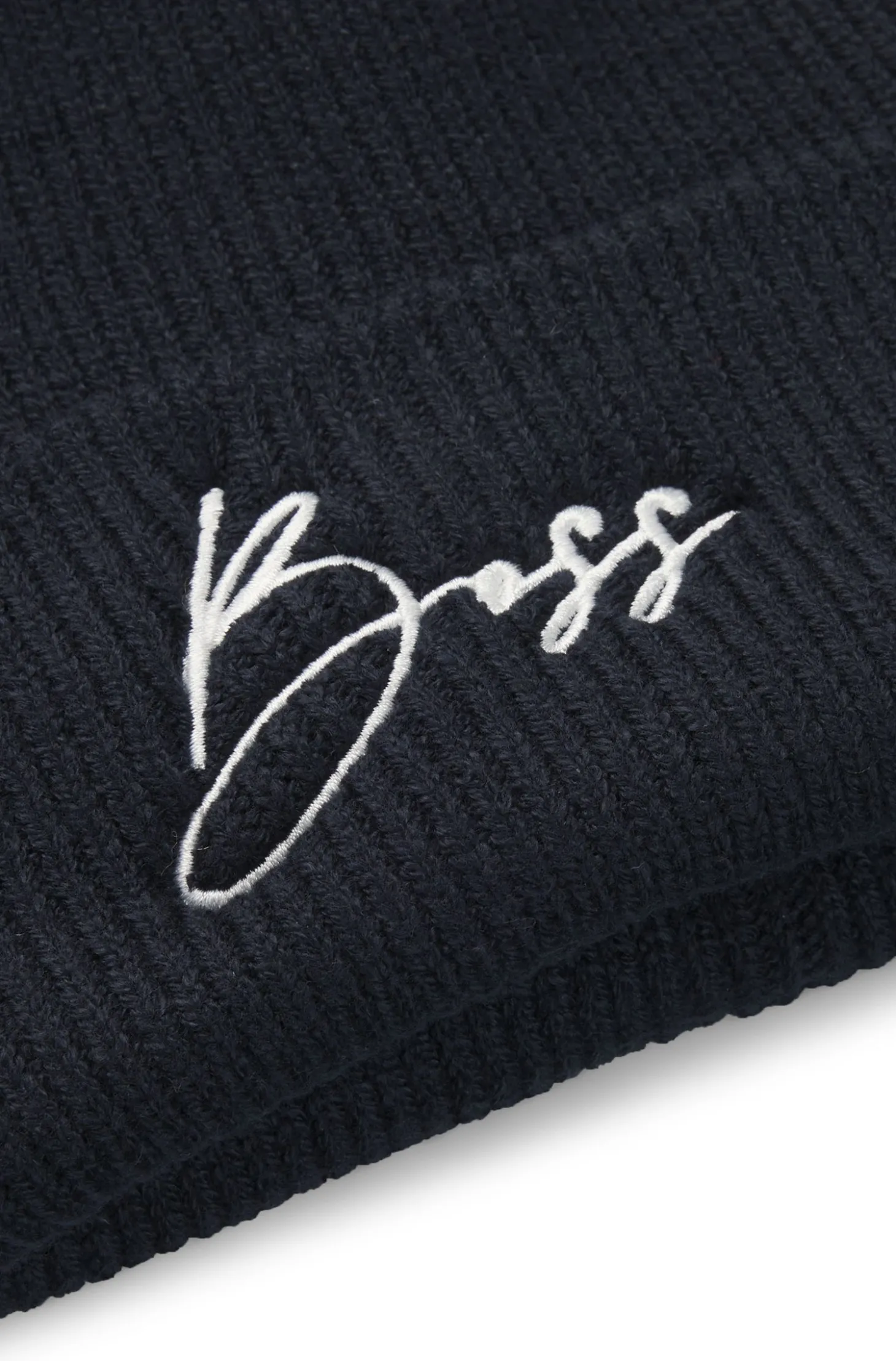 Gerippte Reitsport-Mütze mit Logo-Stickerei