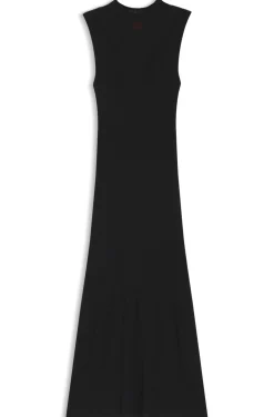 Geripptes Kleid mit Colour-Block-Effekt