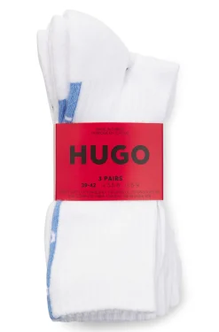 Gerippte Socken aus Baumwoll-Mix mit gepolsterter Sohle im Dreierpack