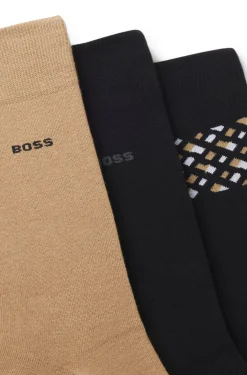 Geschenk-Set mit mittelhohen Socken im Dreierpack