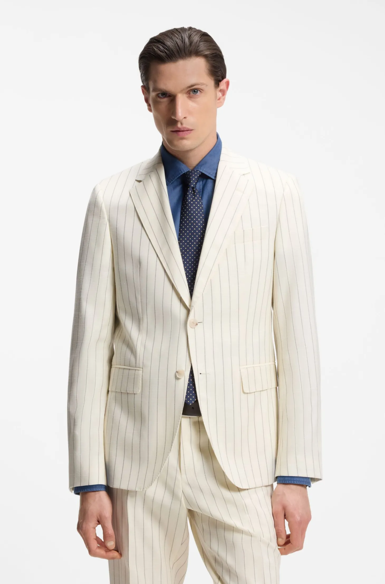 Gestreifter Slim-Fit Zweiteiler
