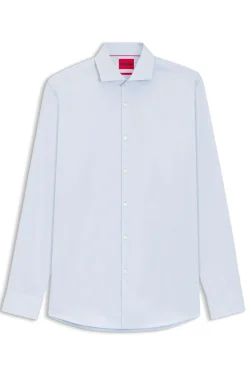 Gestreiftes Slim-Fit Business-Hemd aus Baumwolle