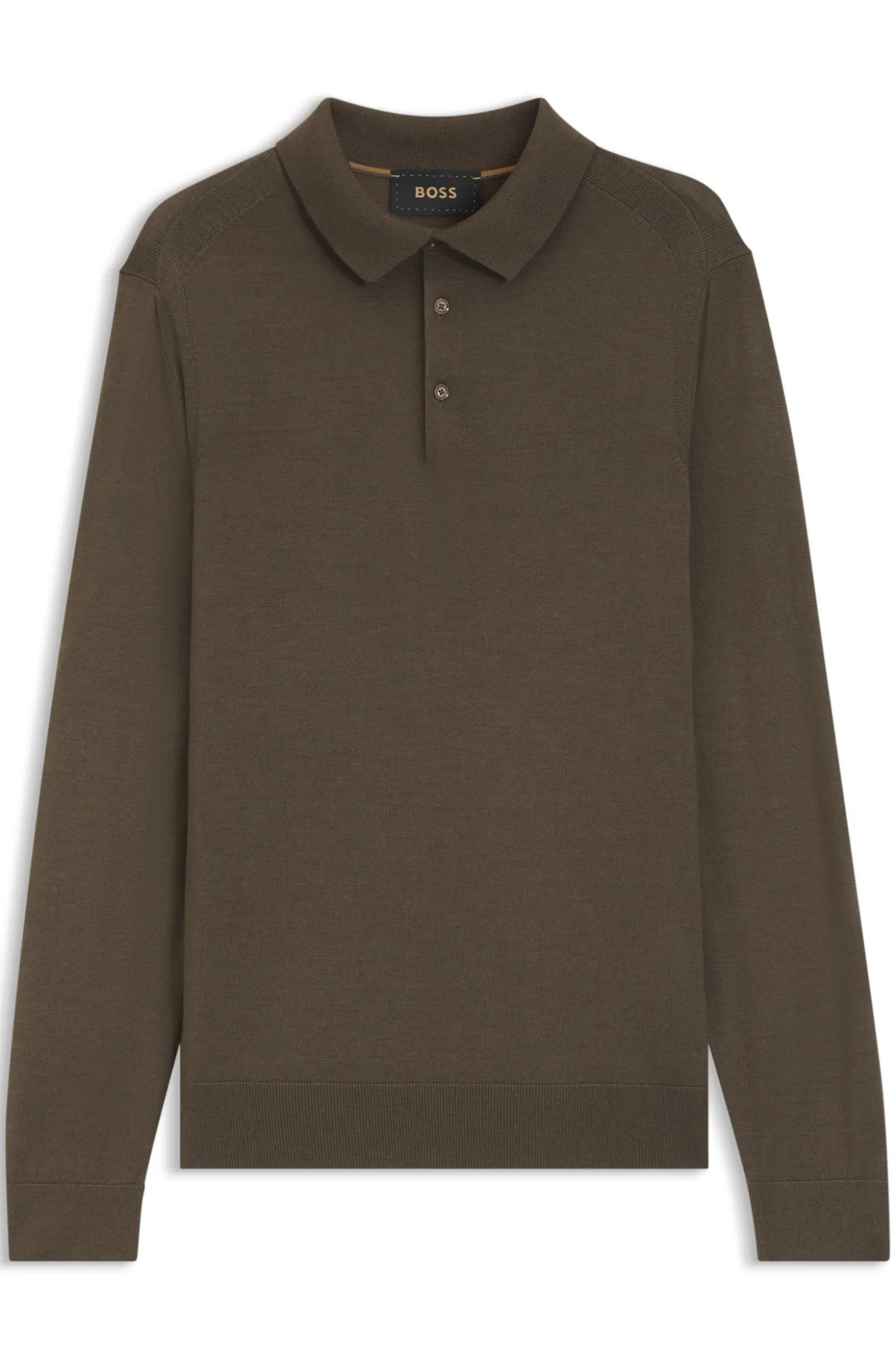 Gestricktes Poloshirt aus Wolle, Seide und Kaschmir