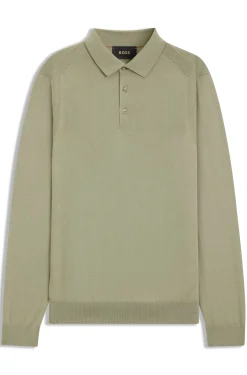 Gestricktes Poloshirt aus Wolle, Seide und Kaschmir