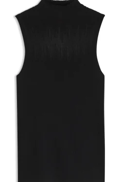 Gestricktes Top mit transparenter Partie