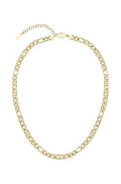 Goldfarbene Gliederhalskette mit Double-B-Monogrammen