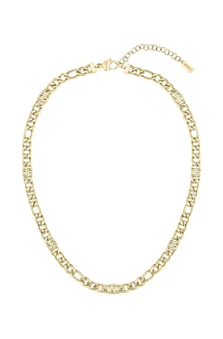 Goldfarbene Gliederhalskette mit Double-B-Monogrammen
