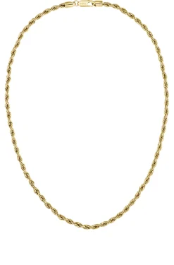 Goldfarbene Halskette im Kordelstil