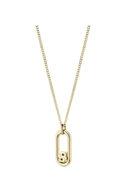 Goldfarbene Halskette mit Double-B-Monogramm-Anhänger