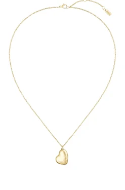 Goldfarbene Halskette mit herzförmigem Anhänger