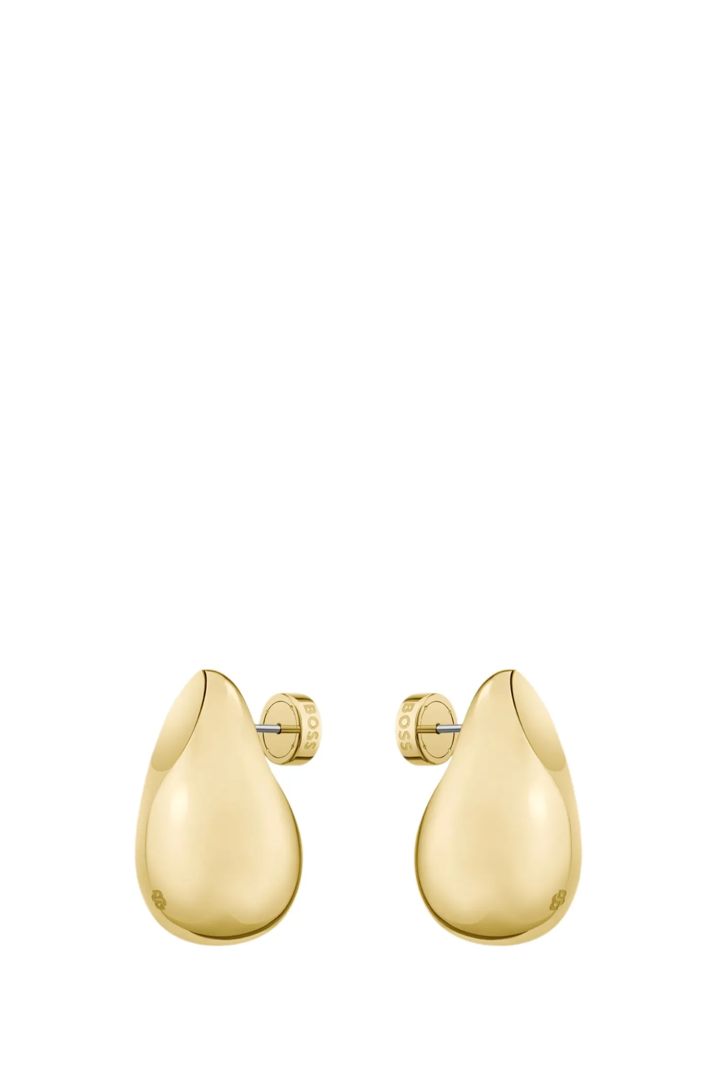 Goldfarbene Ohrringe mit Tropfen-Design