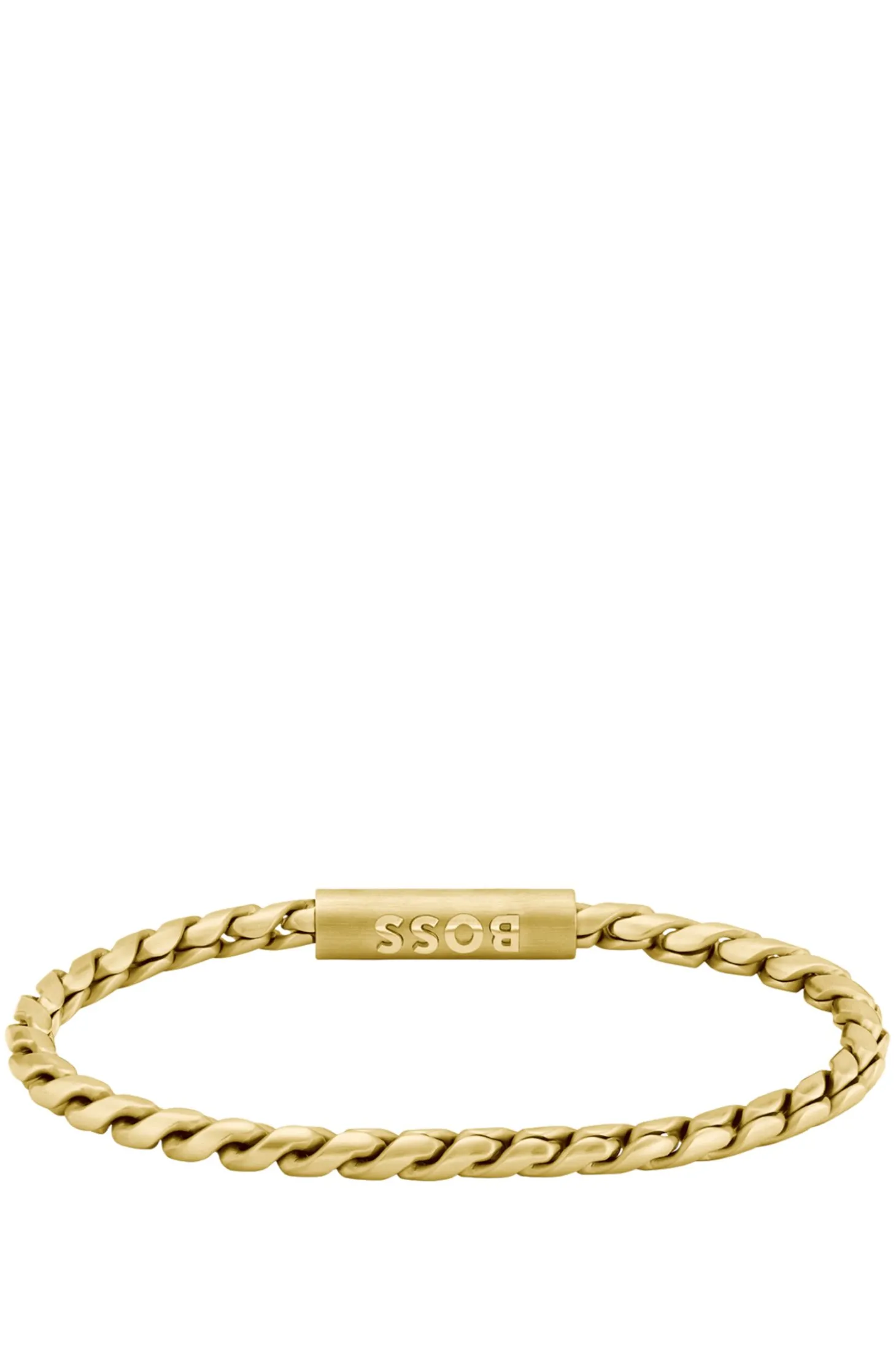 Goldfarbenes Armband mit geflochtener Kette