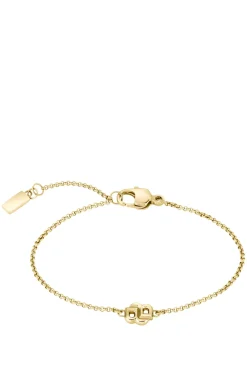 Goldfarbenes Gliederarmband mit Double-B-Monogramm