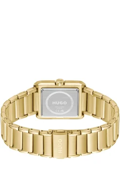 Goldfarbene Uhr mit Gliederarmband