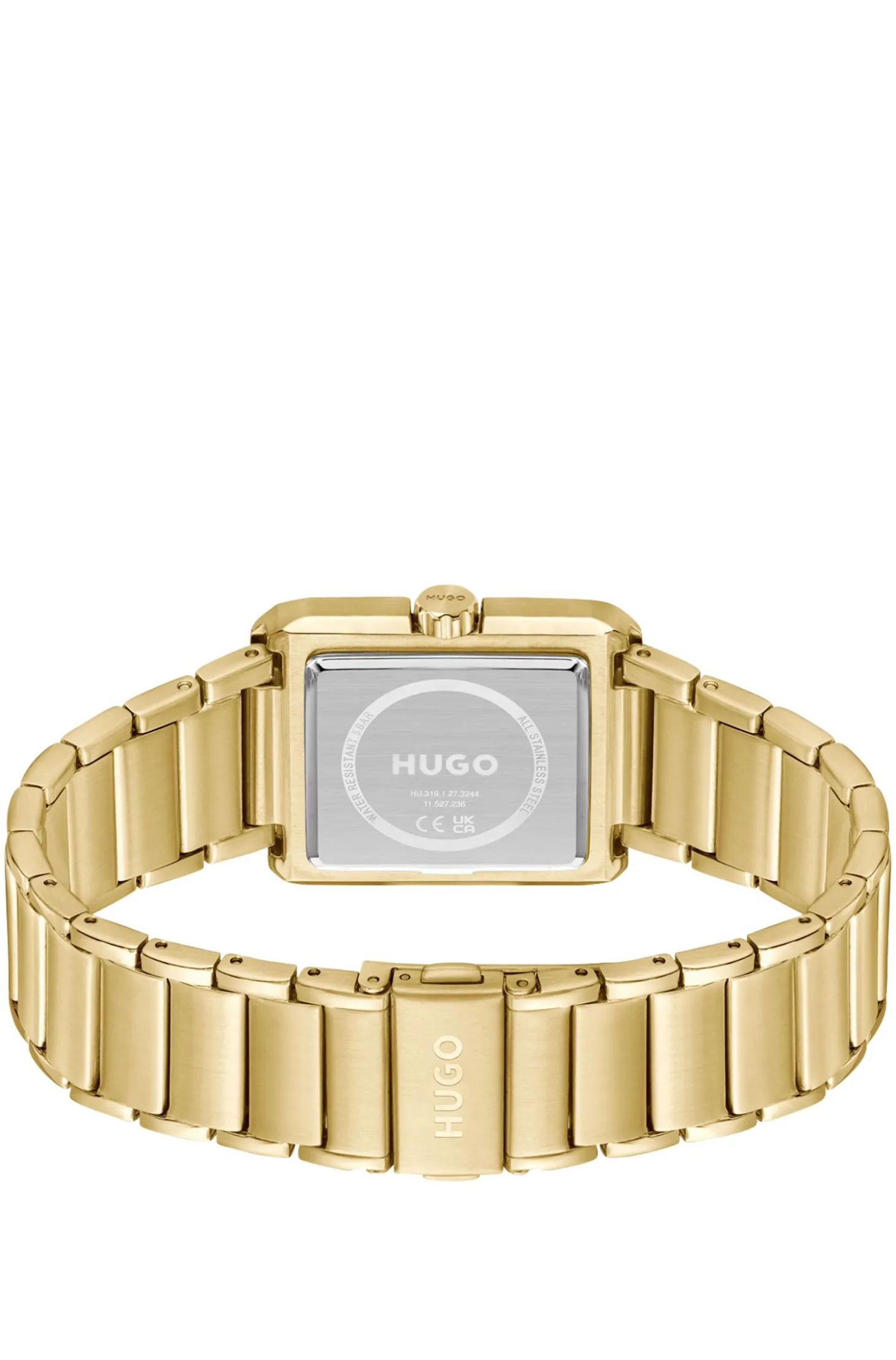 Goldfarbene Uhr mit Gliederarmband