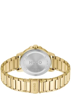 Goldfarbene Uhr mit tonalem Zifferblatt und Armband