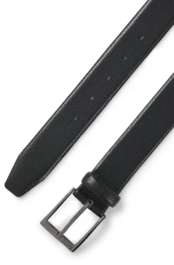 Gürtel aus genarbtem italienischem Leder mit Dornschließe aus Metall