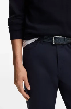 Gürtel aus gewebtem Leder mit Dornschließe