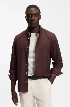 Gürtel aus italienischem Leder mit gebürsteten Metalldetails