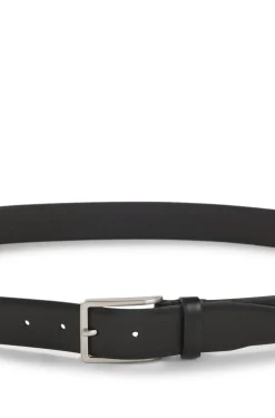 Gürtel aus italienischem Leder mit Logo-Gravur auf der Gunmetal-Schließe