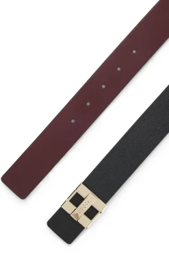 Gürtel aus italienischem Leder mit metallenen Logo-Lettern