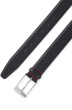 Gürtel aus Lackleder mit roter Innenseite