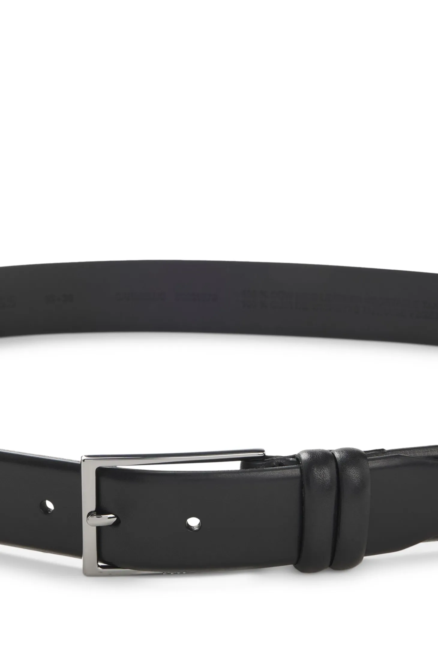 Gürtel aus pflanzlich gegerbtem Leder mit Metall-Details