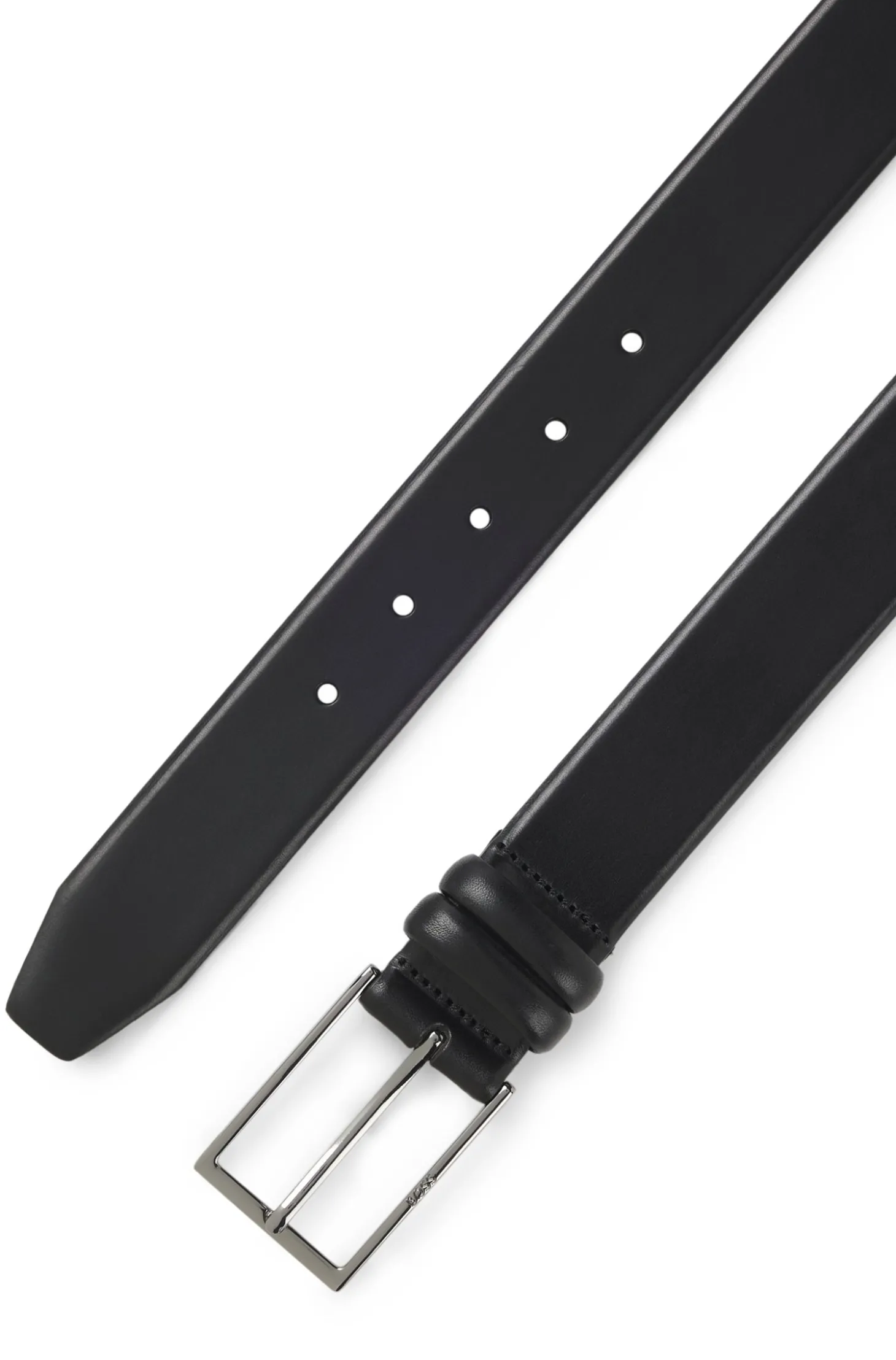 Gürtel aus pflanzlich gegerbtem Leder mit Metall-Details
