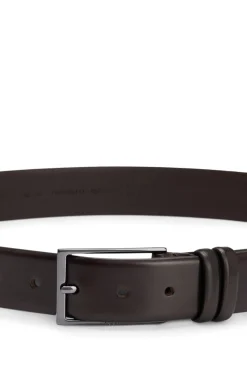Gürtel aus pflanzlich gegerbtem Leder mit Metall-Details