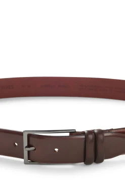 Gürtel aus pflanzlich gegerbtem Leder mit Metall-Details