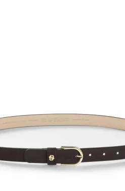Gürtel aus Veloursleder mit goldfarbenem Double-B-Monogramm