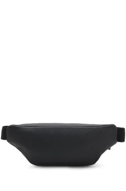 Gürteltasche aus genarbtem Material mit Logo-Patch