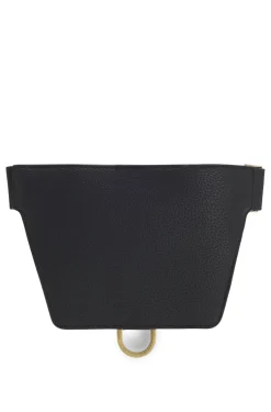 Gürteltasche mit Narbung und Hardware im Antik-Gold-Effekt