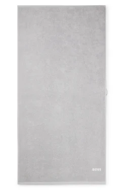 Handtuch aus Baumwolle mit Kontrast-Logo-Stickerei