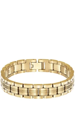 Hellgelbgoldfarbener Armreif mit Multi-Glieder-Design